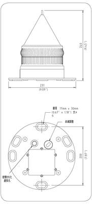 OSK 72BWAV-72-RF　RCソーラー式航空照明灯